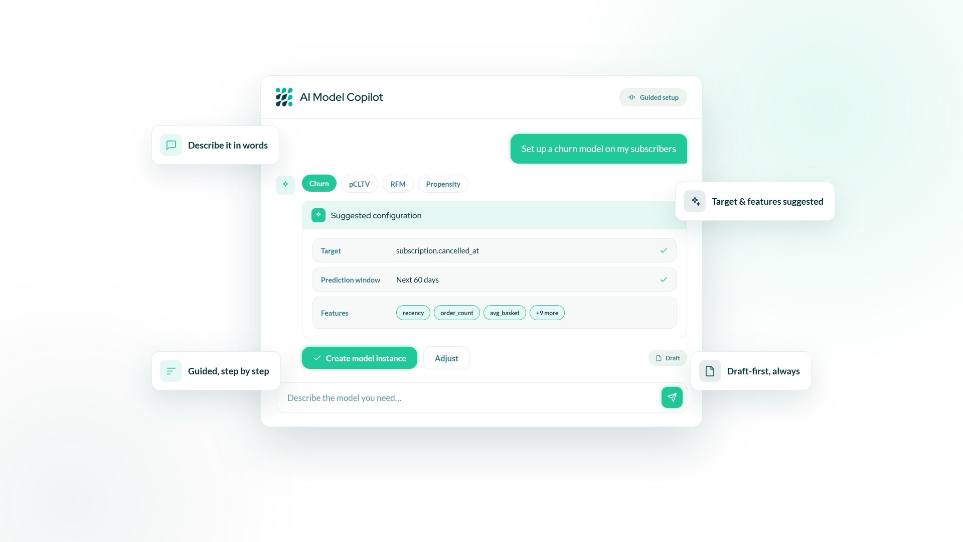 AI Model Copilot Interface